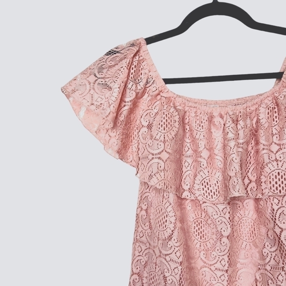ARDENE BLUSH PINK LACE MINI DRESSSIZE XS - Picture 2 of 5